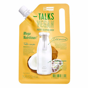 Ночная маска MISSHA TALKS VEGAN POCKET SLEEPING MASK (MEGA NUTRITIOUS) (1ea)